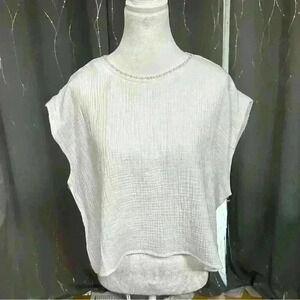 NWT Wildfox Bright White Summer Cotton Cropped Top Style WF005182 Size XL